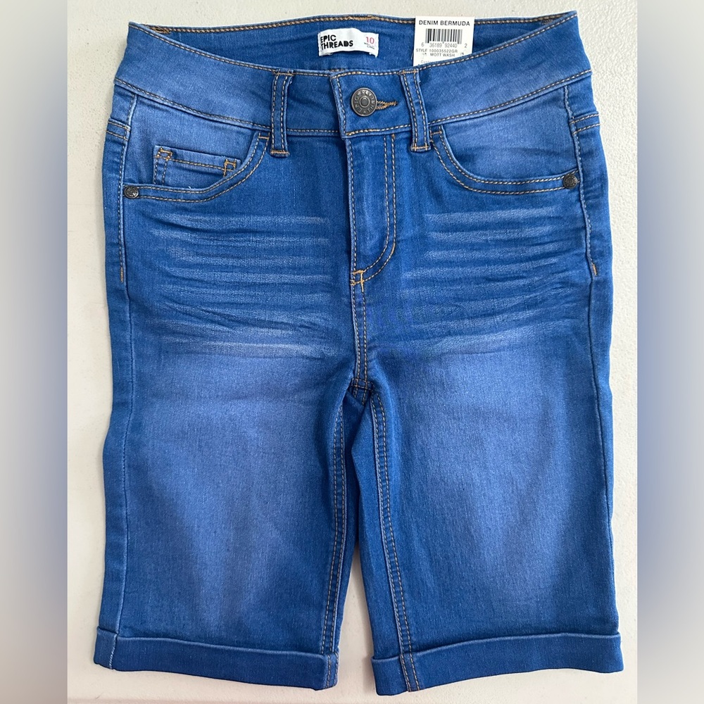 Big Girls Denim Bermuda Shorts